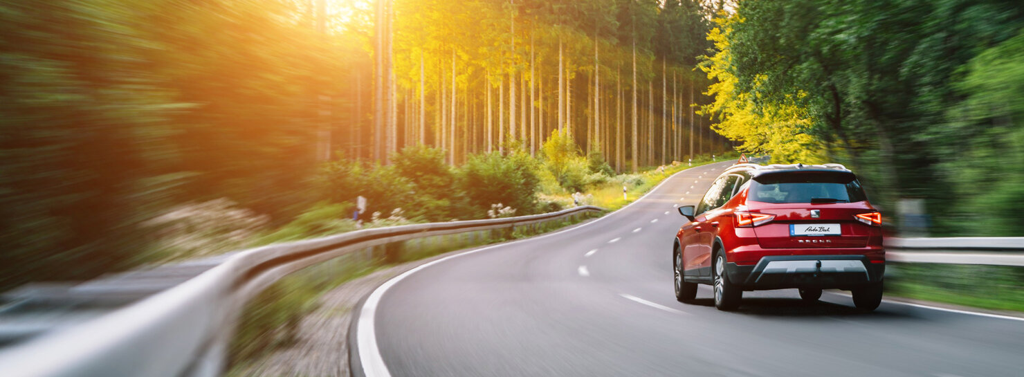 Fahrender Seat auf Landstraße