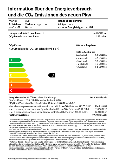 PKW-EnVKV-Label herunterladen