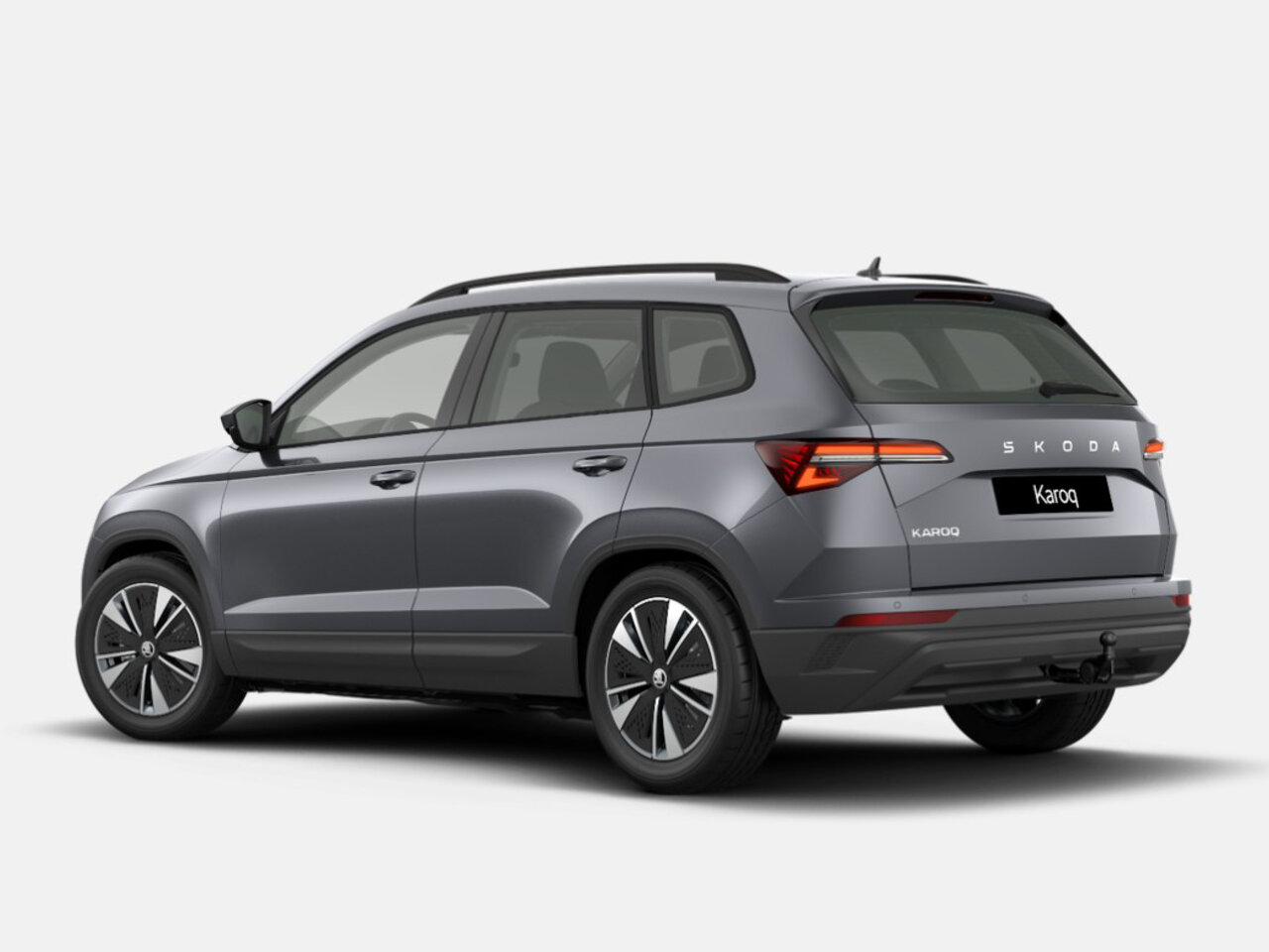 Karoq Balance in Graphite-Grau Metallic, Heckansicht
