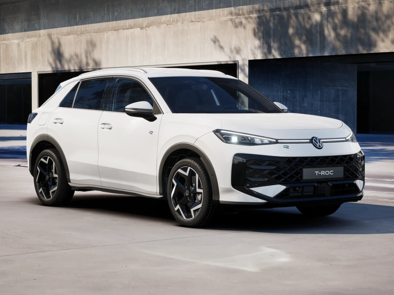 T-Roc R-Line Frontansicht weiß