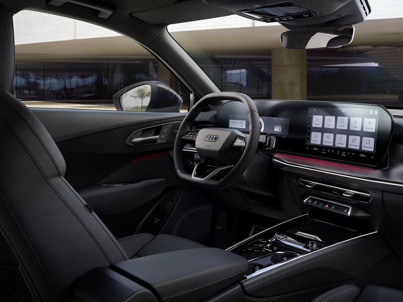 Innenraum des Audi Q3 Sportback mit Audi virtual cockpit, großem Touchdisplay und hochwertiger, moderner Ausstattung