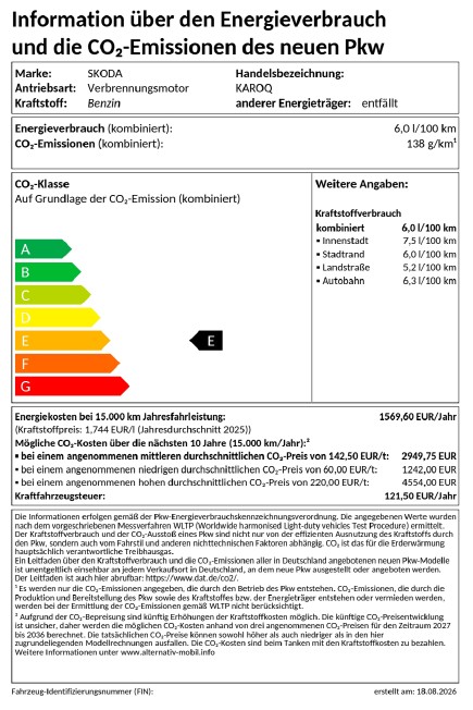 PKW-EnVKV-Label herunterladen