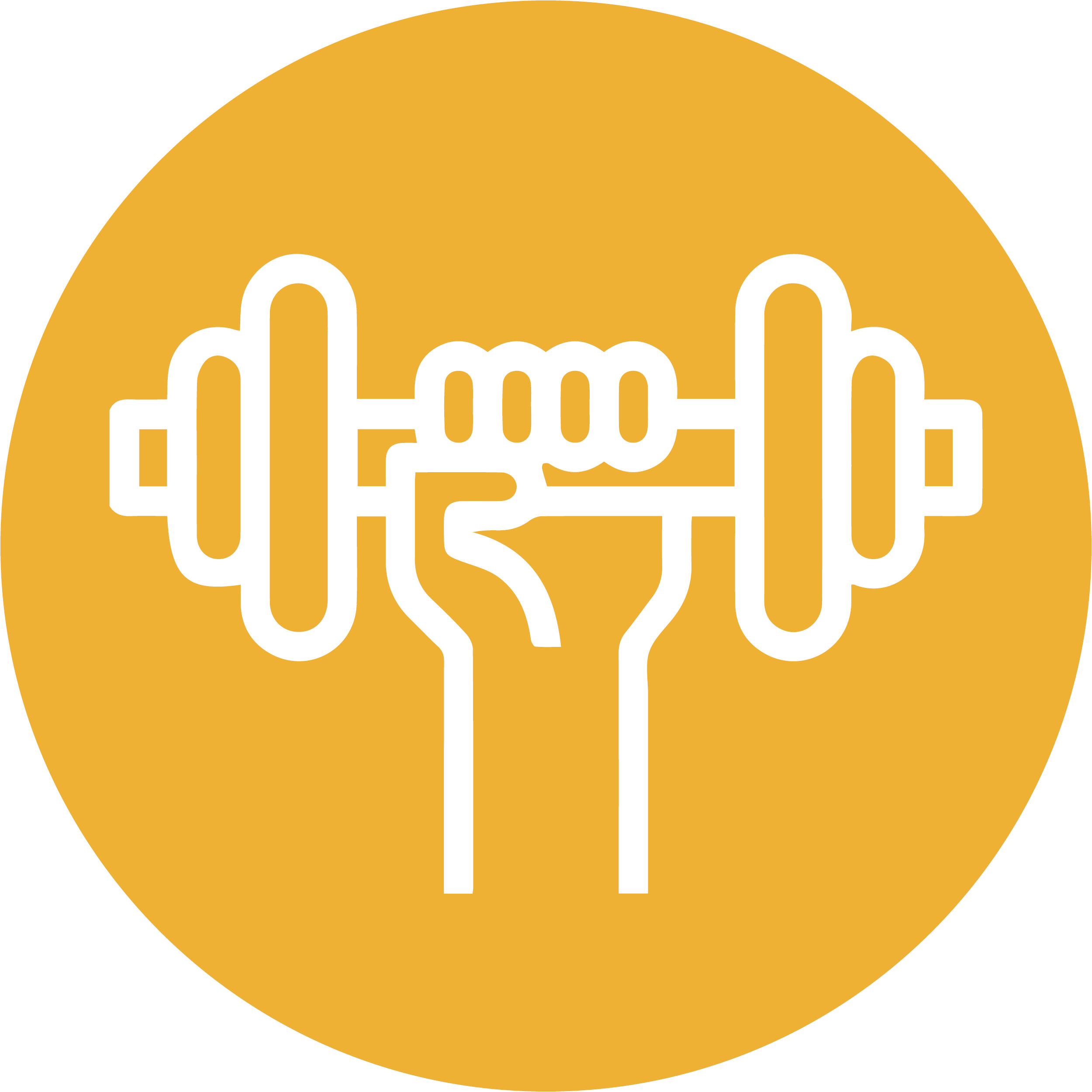 Icon mit Hantel symbolisiert Wellpass Egym und steht für Fitnessangebote, Gesundheitsförderung und sportlichen Ausgleich.